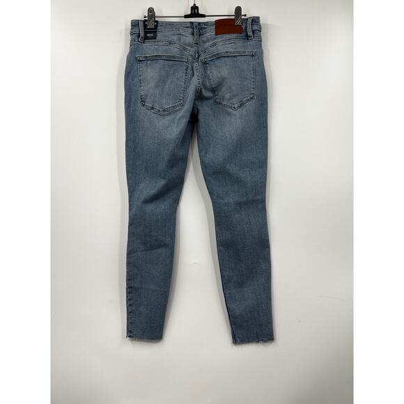 Lucky Brand Jeans Women's Distressed Ankle Skinny Stretch Solid Blue Size 10 New - Picture 6 of 9